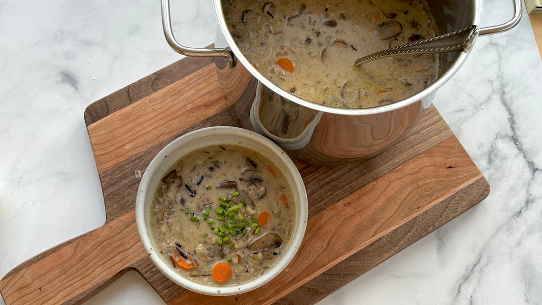 Creamy Mushroom and Wild Rice Soup