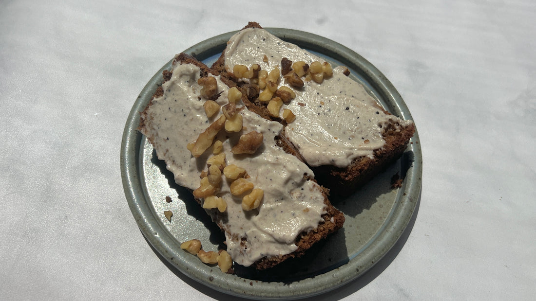 Banana Bread with Espresso Cream