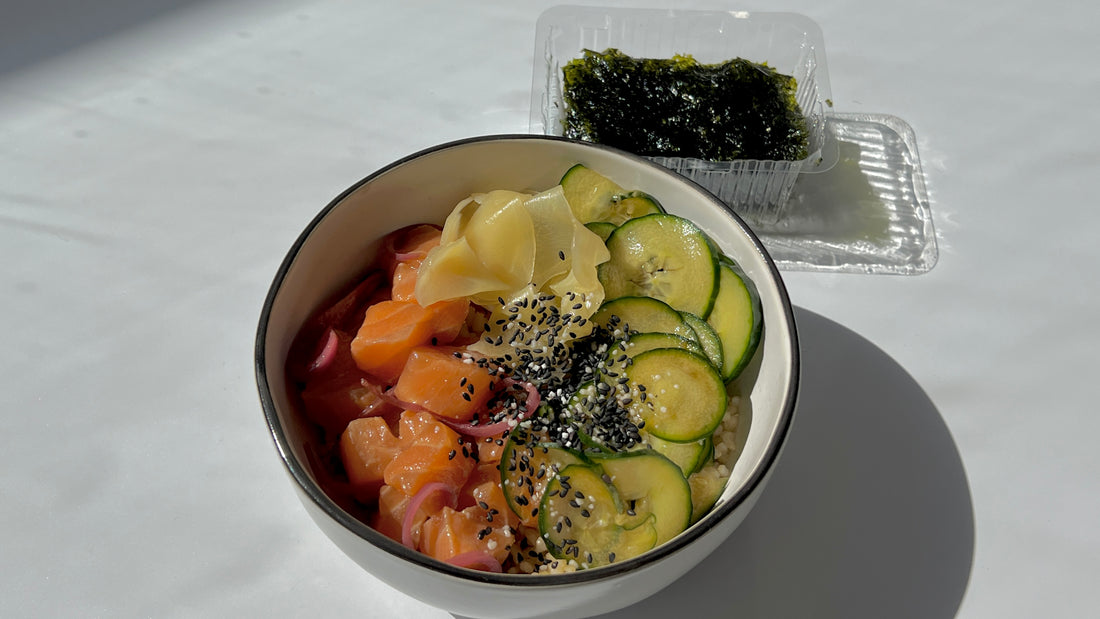 Cucumber and Salmon Poke Bowl