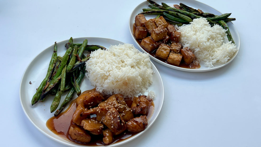 Sweet and Sour Tofu/Chicken and Blistered Green Beans