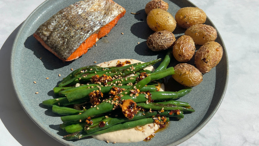 Blistered Green Beans & Herby Potatoes